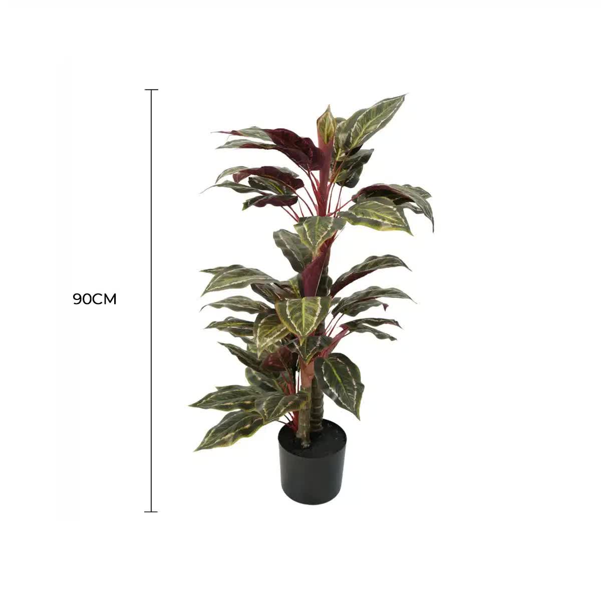 Faux Potted Cordyline Plant 90cm - Lifelike, Maintenance-Free, Indoor/Outdoor - SuperSaverAU - view 1