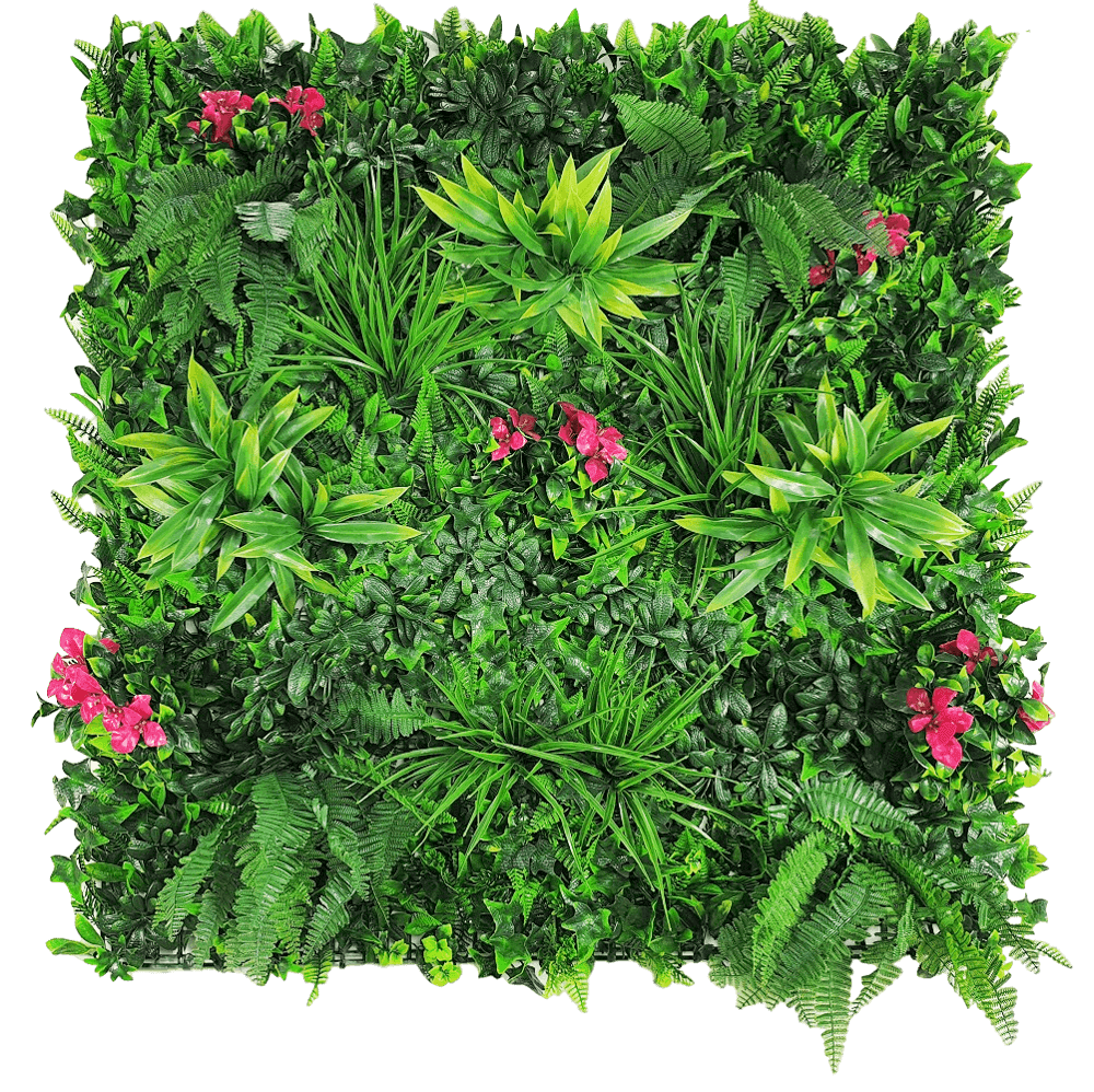 Flowering Lilac Vertical Garden Wall UV Resistant 100cm x 100cm Panel - Easy Install - SuperSaverAU - view 1