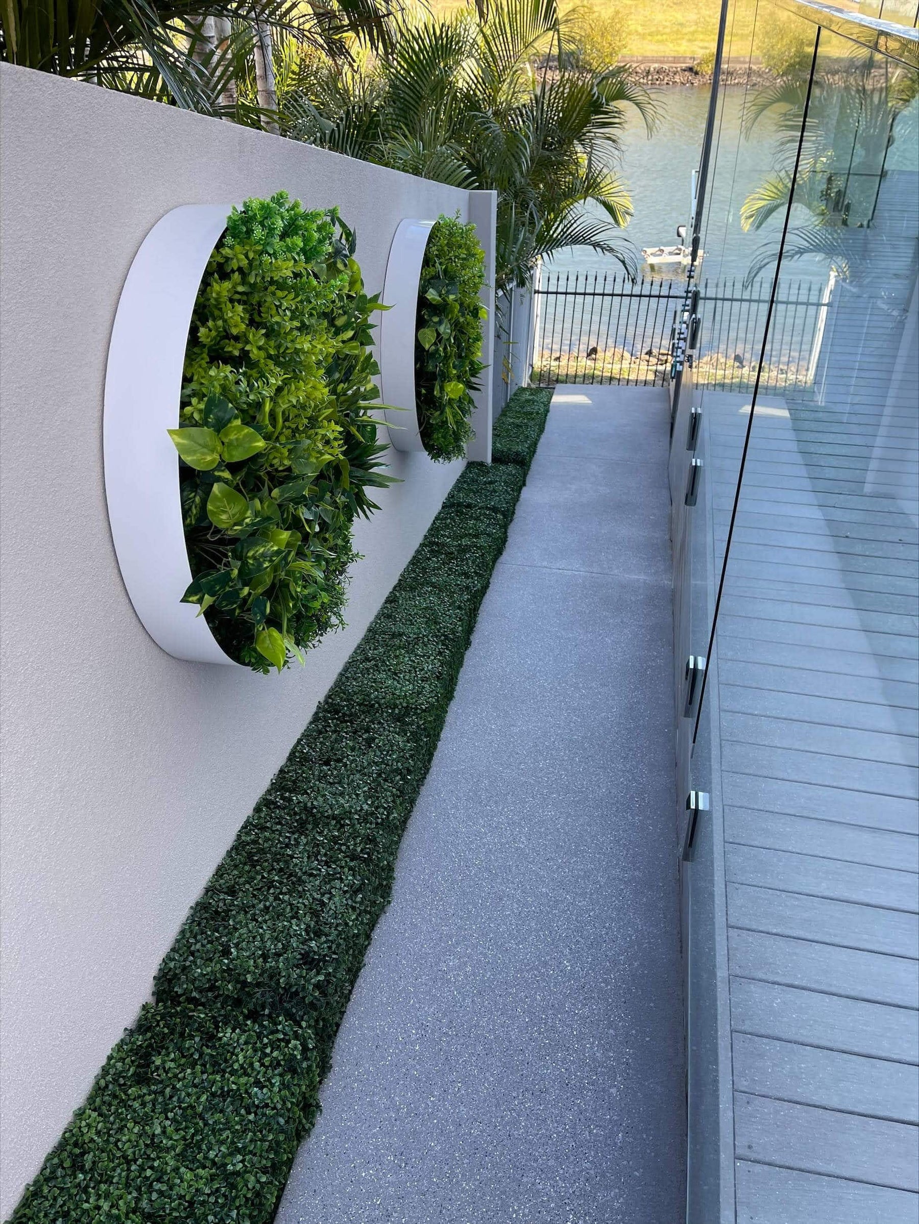 Portable Boxwood Hedge 25cm High UV Resistant 100cm Long - Lightweight & Lifelike - SuperSaverAU - view 5