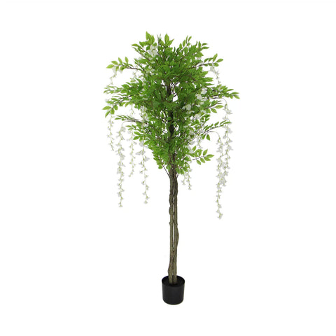Premium Artificial Hanging Plant Arrangement 100cm x 30cm, Tropical Flowers, Low Maintenance - SuperSaverAU - view 1