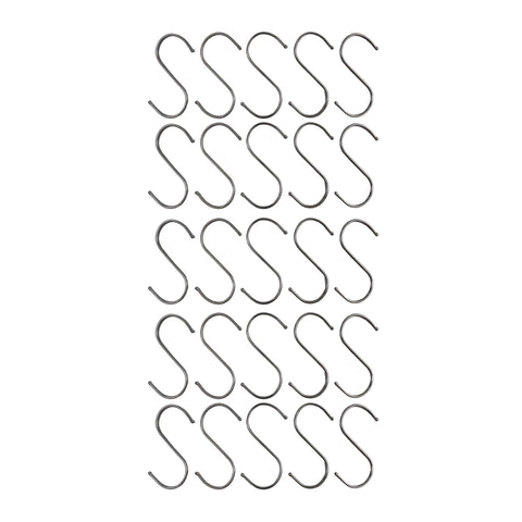 Stainless Steel S Hooks 12cm x 6cm, 25 Pieces - Durable, Versatile, Safe - SuperSaverAU - view 1
