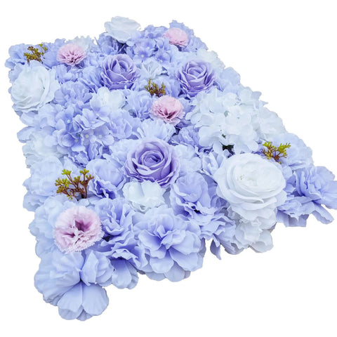 Artificial Flower Wall Panel 40cm x 60cm Mixed Lilac Faux Flowers, Hand-Assembled - SuperSaverAU - view 1