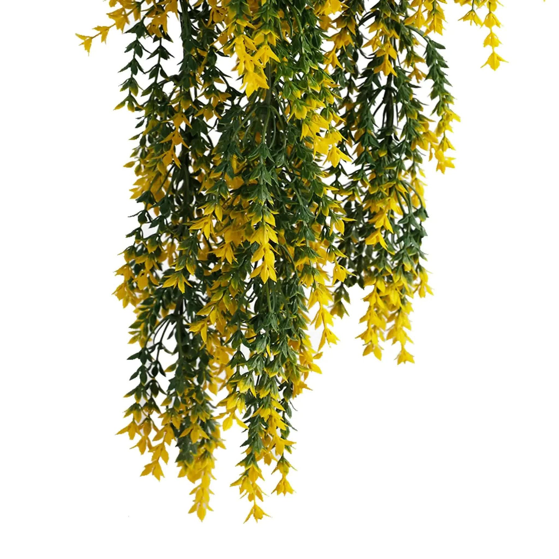 Premium Artificial Hanging Willow Leaf Garland Bush – Yellow & Green 20 x 76cm