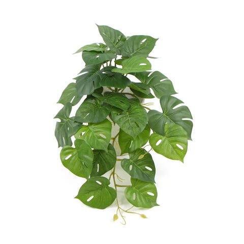 Decorative Ceramic Bowl Potted Artificial Monstera Plant 30cm - Indoor Use - SuperSaverAU - view 1