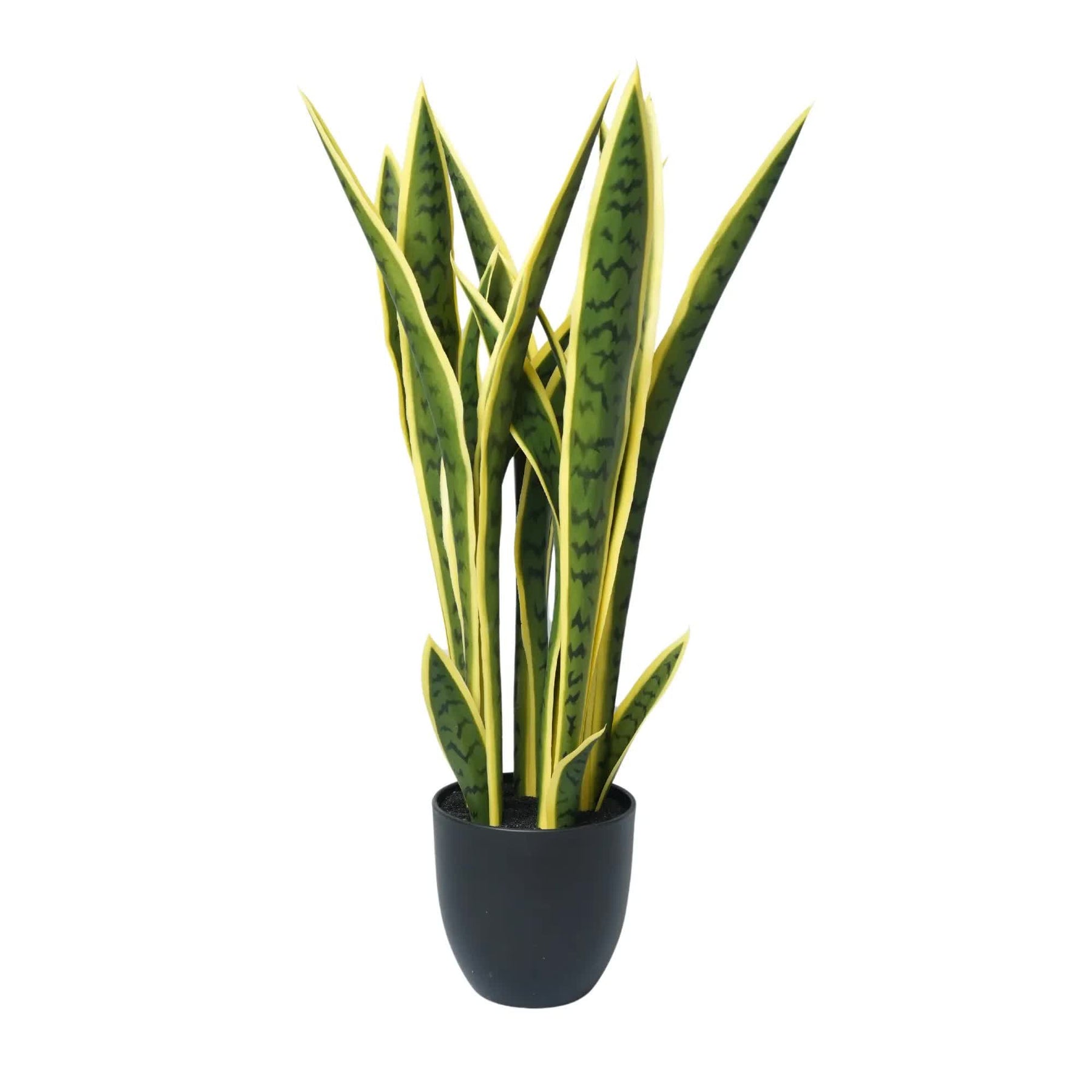 UV Resistant Artificial Mother in Law Tongue / Yellow Tongue Sansevieria 60cm - SuperSaverAU - view 2