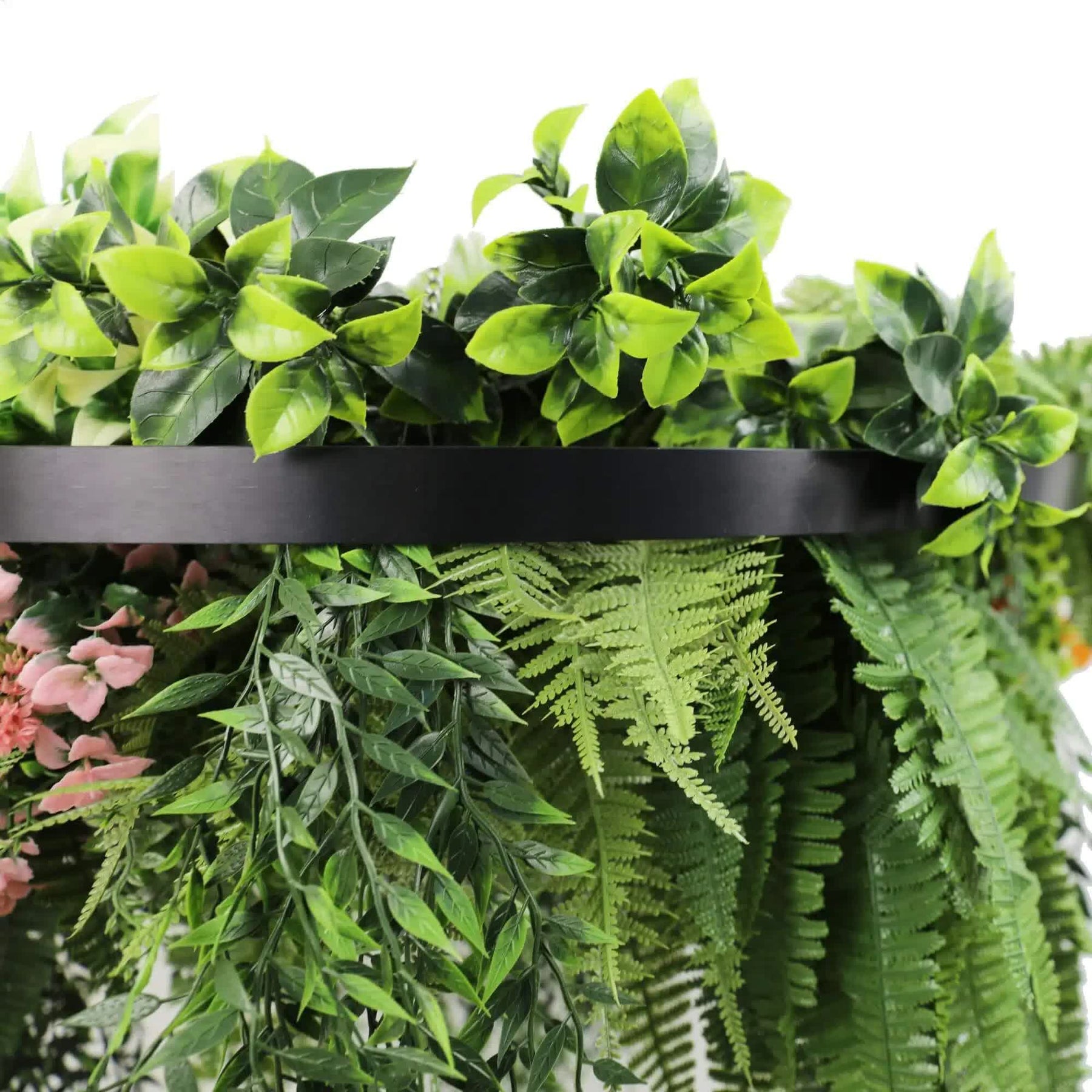 Premium Hanging Artificial Plant Arrangement 40cm UV Resistant Black Frame - SuperSaverAU - view 3