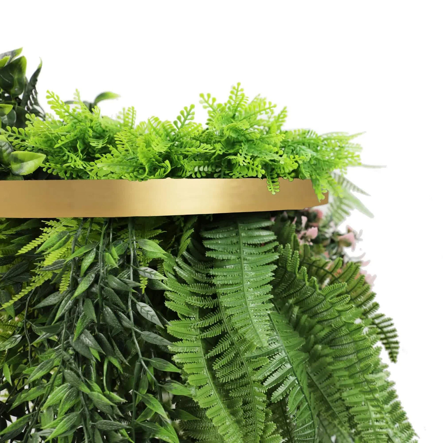 Premium Hanging Artificial Plant Arrangement 40cm UV Resistant Gold Frame - SuperSaverAU - view 3