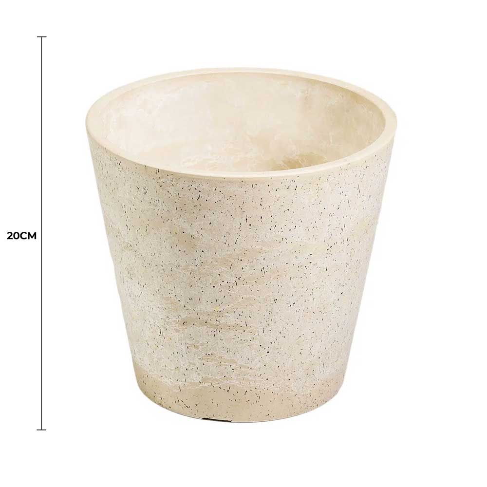 Imitation Stone Garden Pot 20cm - Recycled, Durable, Eco-Friendly Design - SuperSaverAU - view 2