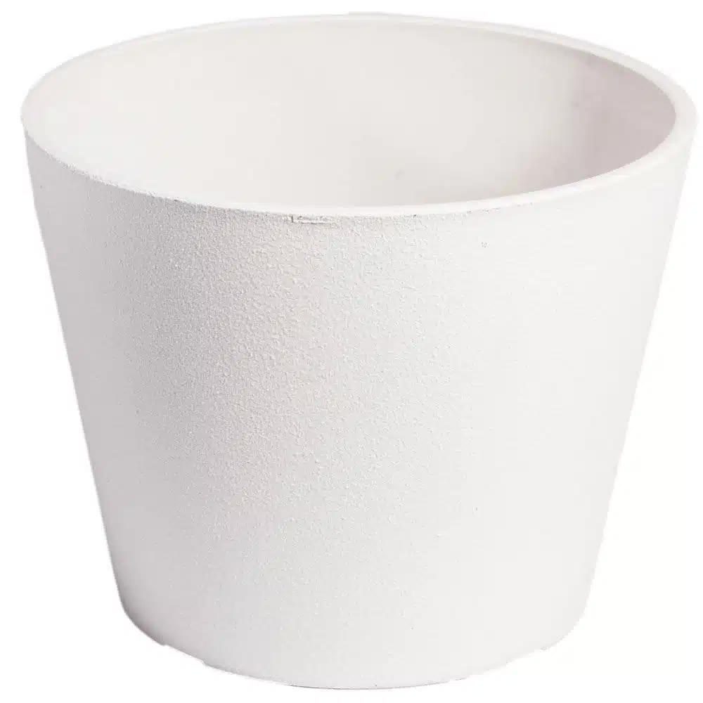 Designer Pot White Rendered Planter Pot 25cm - Eco-Friendly, Durable, Textured - SuperSaverAU - view 1