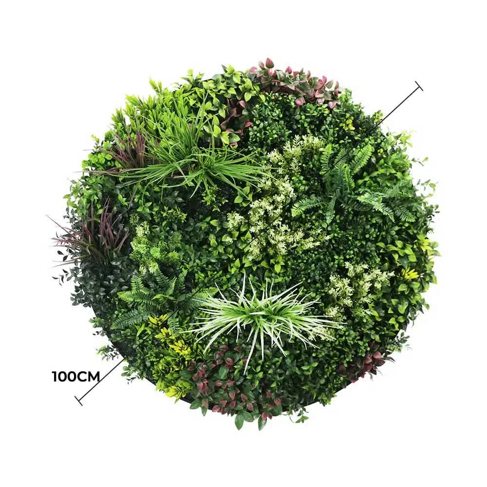 Slimline Green Wall Disc Art 100cm UV Resistant Black Frame Large - SuperSaverAU - view 2