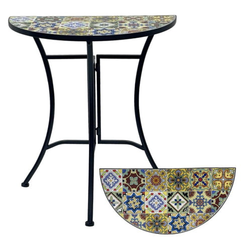 Premium Colorata 69cm Mosaic Enclave Table Multi Colour