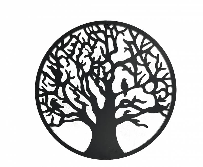 Wilson Tree Wall Art Metal Black 61cm - Unique Home Decor - SuperSaverAU - view 1