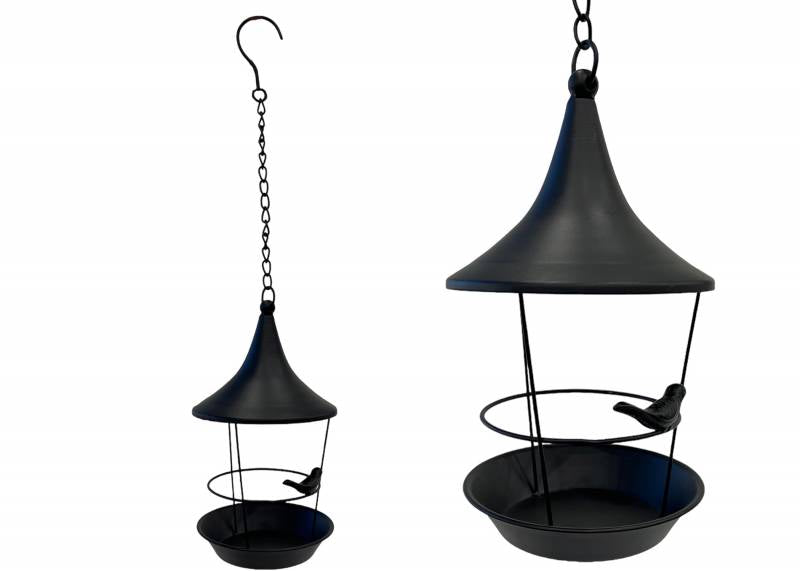 Free Standing Bird Feeder 15x57cm - Metal, Black, Outdoor Use - SuperSaverAU - view 1