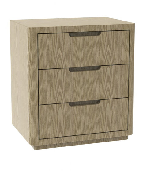 Astor 61cm Oak Bedside Table MDF Wood Veneer Bedroom Storage Nightstand