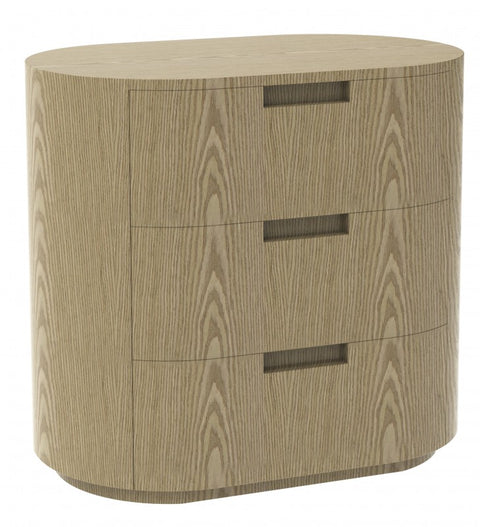 Sebastian 61cm Oak Bedside Table MDF Wood Veneer Bedroom Side Table