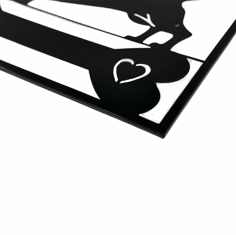 Dachshund Wall Art Metal Decor 40x32cm Black Aesthetic Home Hanging - SuperSaverAU - view 5