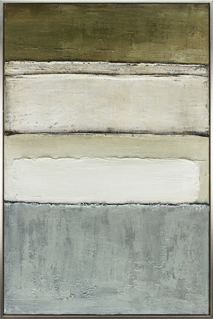 Premium Gorgeous Gina Framed Artwork – Multi Colour 80 x 120cm with Silver Frame