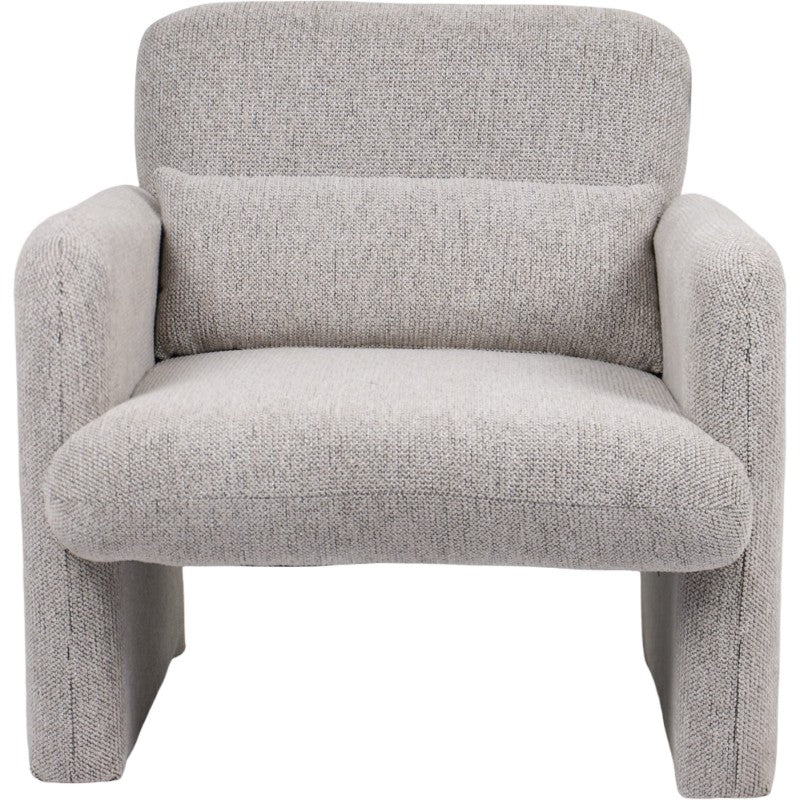 Aurora Black Beige Fabric Occasional Chair 79cm Modern Accent Armchair