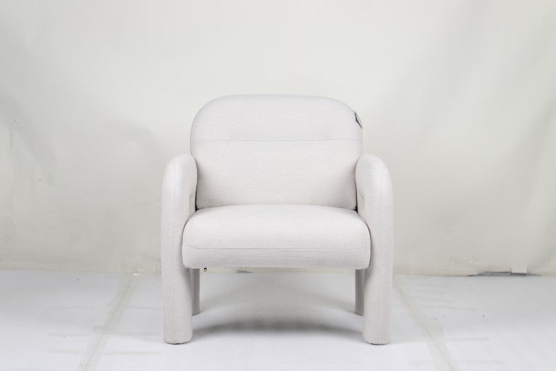 Regency Beige Fabric Occasional Chair 81cm Accent Armchair with MDF Frame