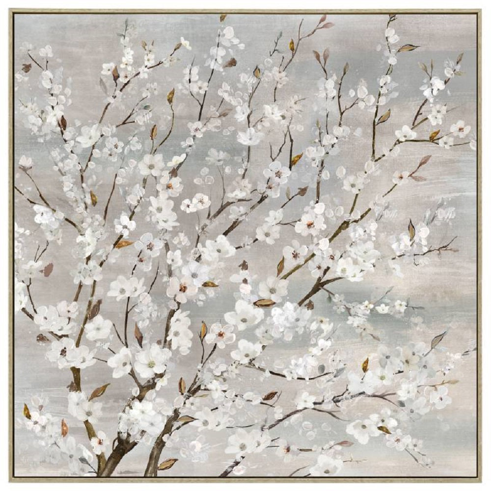 Wood Framed Blossom Canvas Wall Art 80cm - Multi Colour, MDF Timber - SuperSaverAU - view 1