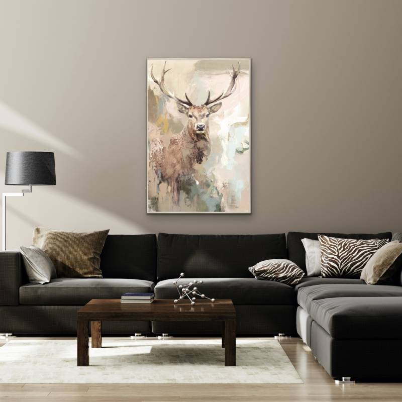 Hulio Deer Framed Canvas Wall Art 80x120cm - Multi Colour, Stylish Decor - SuperSaverAU - view 4