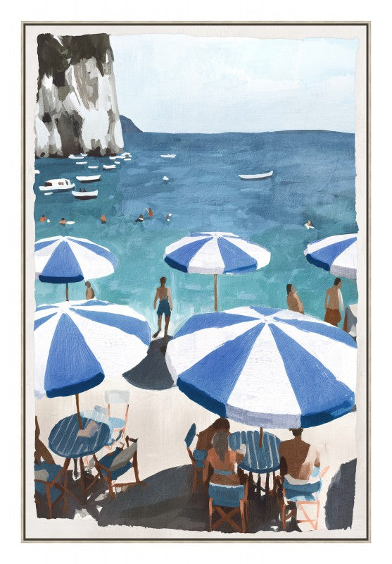 Premium Holiday Sun Lounge Framed Artwork A – Multi Colour 80 x 120cm