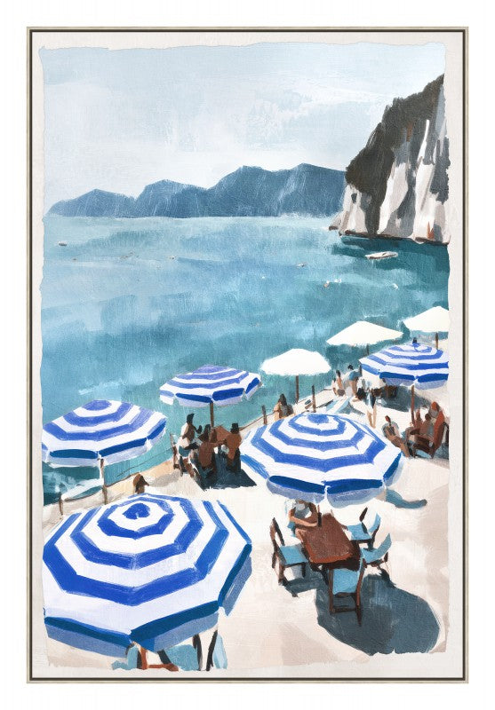 Premium Holiday Sun Lounge Framed Artwork B – Multi Colour 80 x 120cm