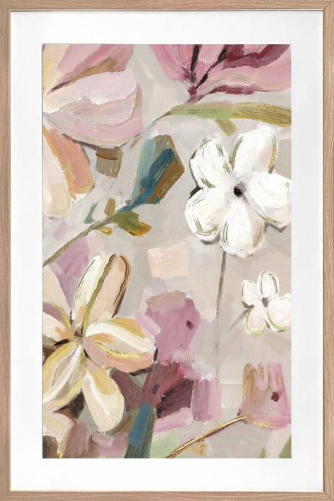 Mimi Floral Artwork Framed Wall Art 80x120cm with Glass Front, Multi Colour - SuperSaverAU - view 1