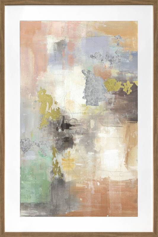 Hudson Abstract Artwork Framed Wall Art 80x120cm Multi Colour with Glass Front - SuperSaverAU - view 1