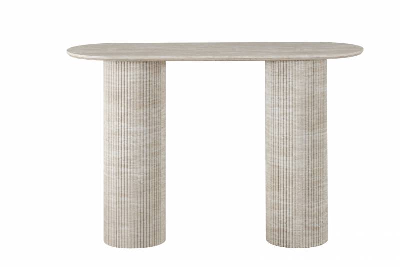Premium Elodie Console Table in Travertine - 120 x 78cm