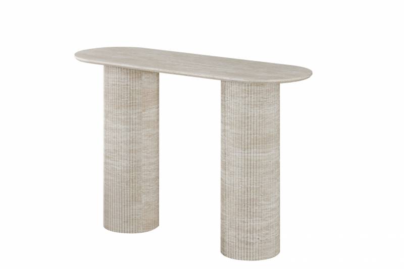 Premium Elodie Console Table in Travertine - 120 x 78cm