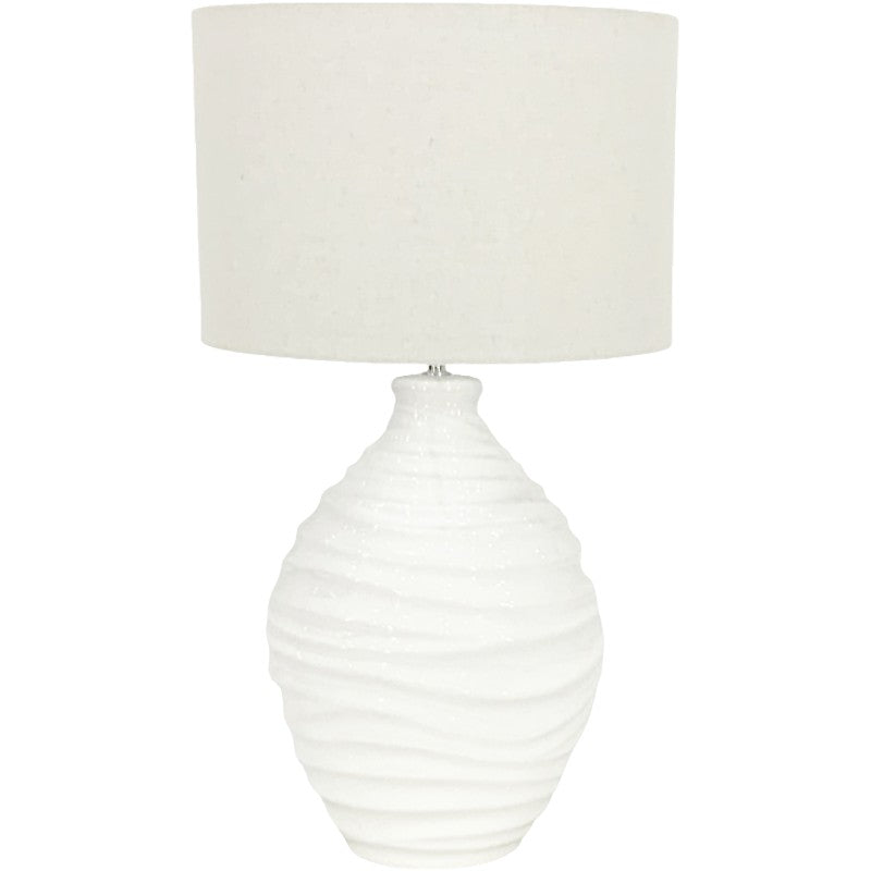 Premium Mooney Table Lamp – 67cm Ceramic Base with Hessian Shade