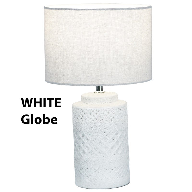 Premium Yarra Table Lamp – 38cm Ceramic Base with Hessian Shade