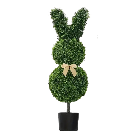 Premium Artificial Bunny Topiary Trees – Set of 2 Green 100cm
