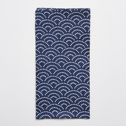 Premium Furoshiki Gift Wrap – Wave Pattern Blue 50cm