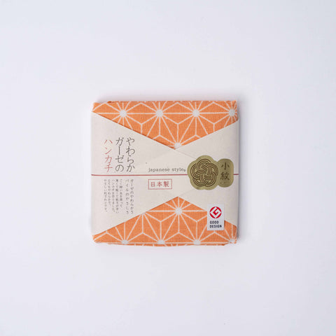 Premium Face Towel – Asanoha Orange 30 x 30cm