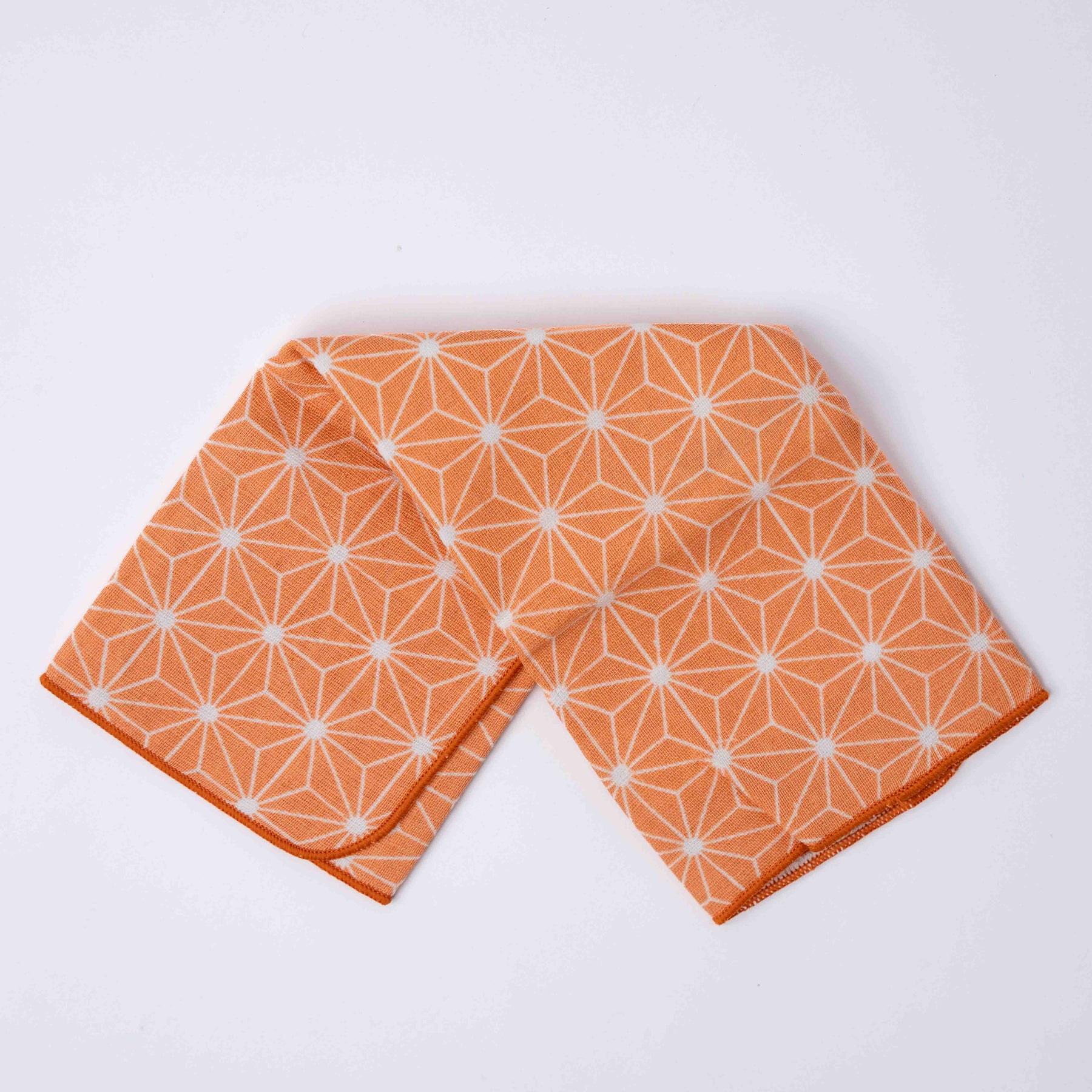Premium Face Towel – Asanoha Orange 30 x 30cm