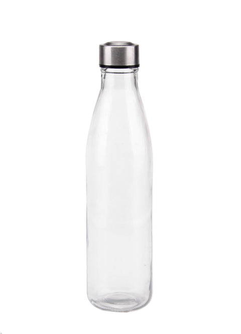 Clear Glass Water Bottle 1L - 12 Assorted - 8x31cm - Stylish & Durable - SuperSaverAU - view 1