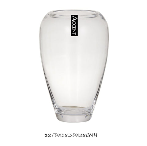 Roselle Glass Vase Set of 4, Clear, 28cm - Stylish Home Decor - SuperSaverAU - view 1
