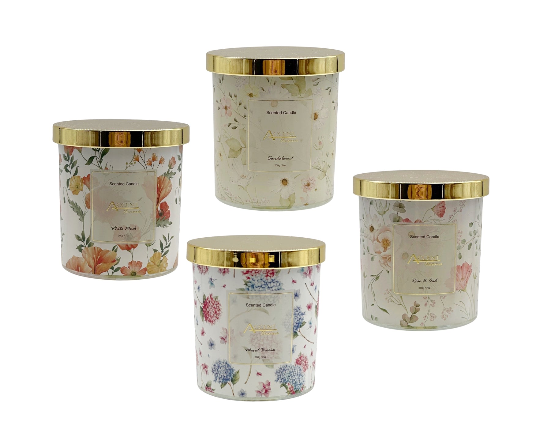 Meadow Bouquet Scented Candles 200G - 24 Assorted Multi Colour Wax - SuperSaverAU - view 1