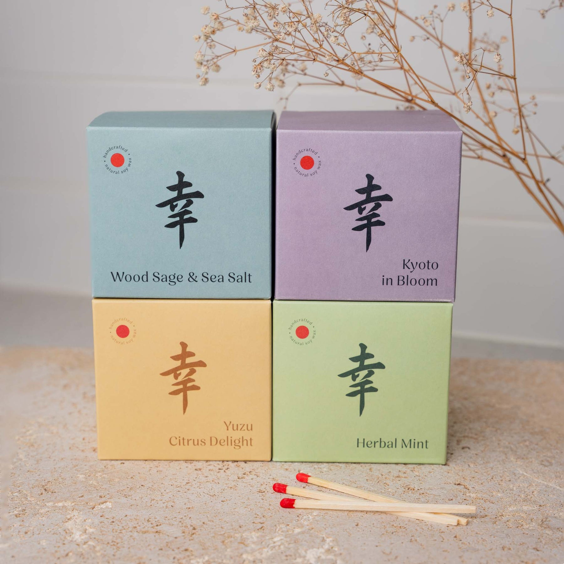 Premium Kyoto in Bloom Soy Wax Candle – Blue Ceramic 180g