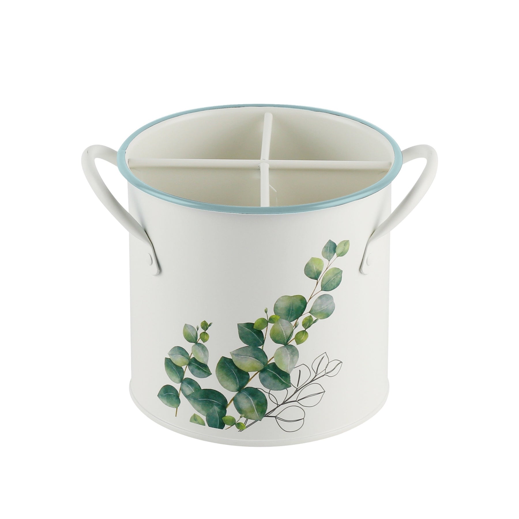 Eucalyptus Metal Utensil Holder - Multi Colour, 13x18cm - SuperSaverAU - view 1