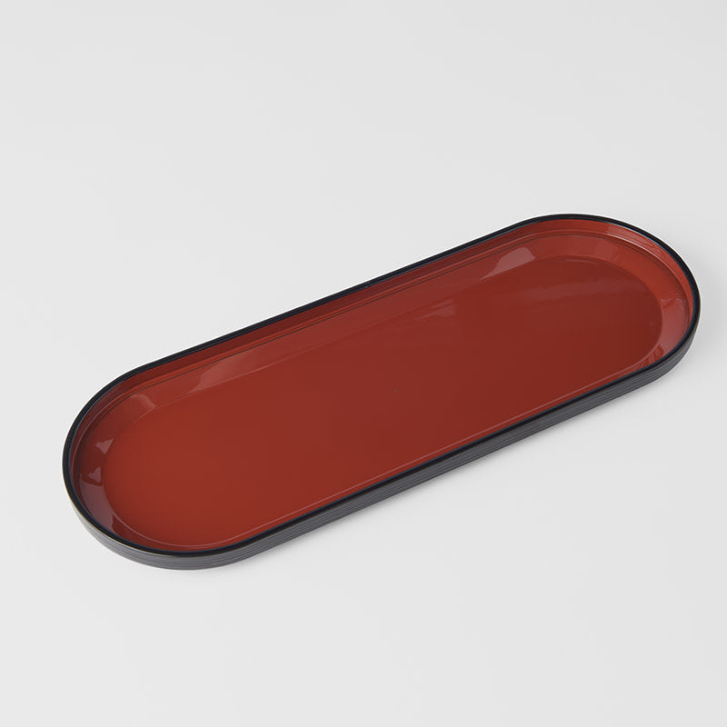 Premium 37.5x13.5cm Red Oval Bento Lid Dishwasher Microwave Safe