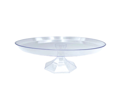 Clear Acrylic Cake Stand 26cm - Bulk 24 Pack, Lightweight Plastic, 6kg - SuperSaverAU - view 1