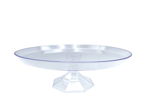 Clear Acrylic Cake Stand 30cm - Bulk 24 Pieces, Lightweight Plastic - SuperSaverAU - view 1