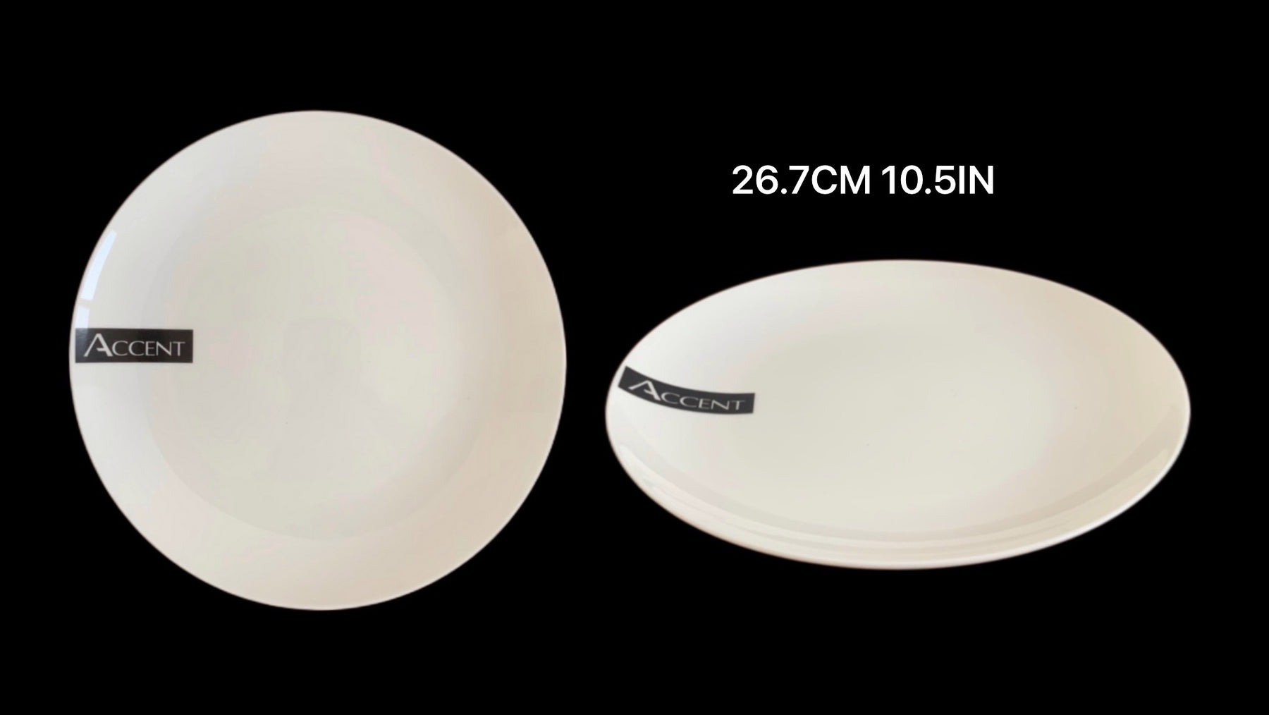 24 White Fine Bone China Dinner Plates 10.5In, 26x2cm, 12kg - SuperSaverAU - view 1