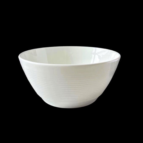 24 White Bone China Embossed Bowls 16x7cm - Stylish Kitchen Essential - SuperSaverAU - view 1