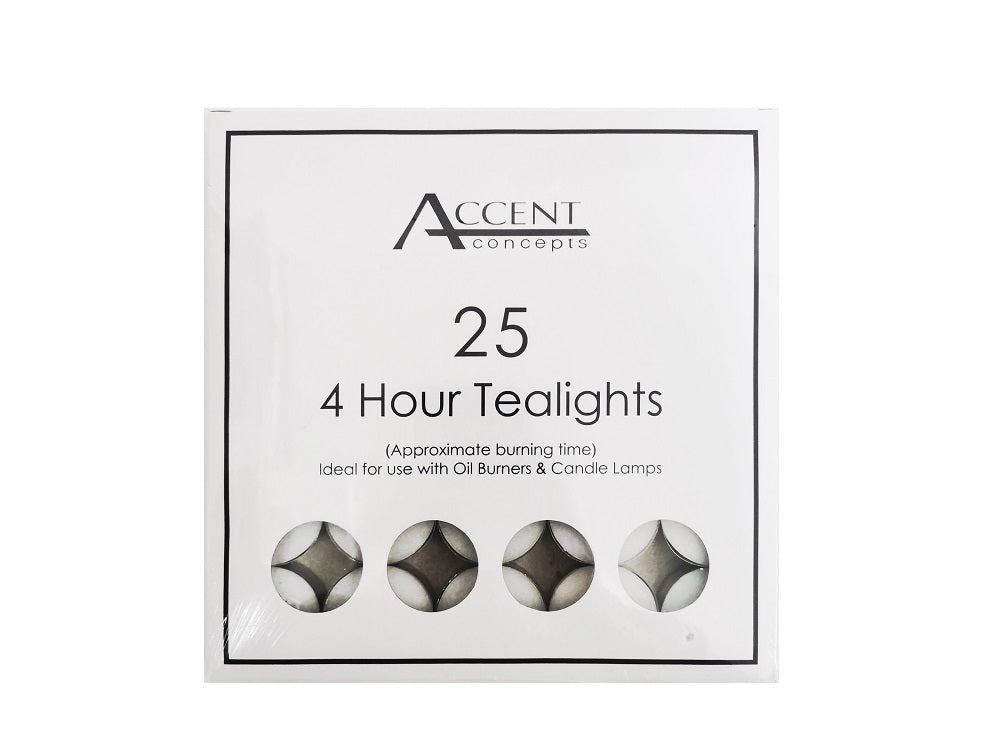V637 Accent 900 x 4 Hour Tealight Candles - White Wax for Relaxing Atmosphere - SuperSaverAU - view 1