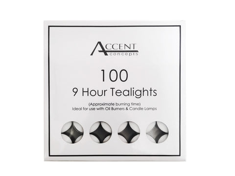 Accent 9 Hour Tealight Candle - 600 Pack, White Wax, Relaxing Atmosphere - SuperSaverAU - view 1