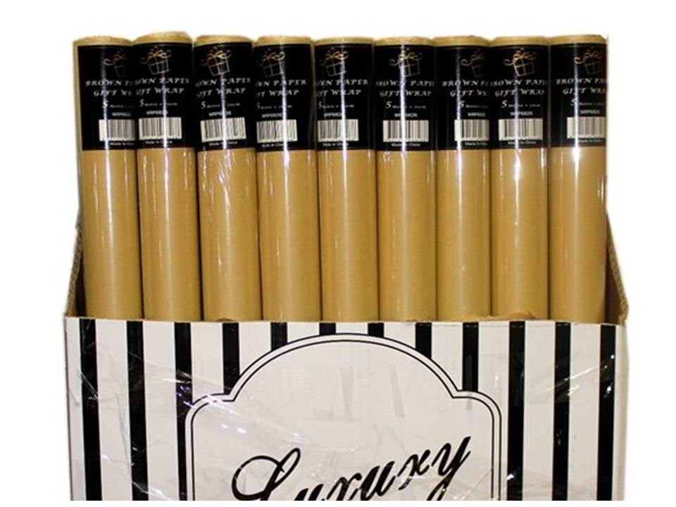 Brown Paper Gift Wrap 50 Sheets 70Cm x 4M - Premium Quality for All Occasions - SuperSaverAU - view 1